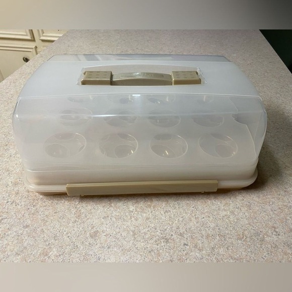 LocknLock 9x13 Cake Carrier w/Deviled Egg & Cupcake Inserts Desserts Container‎ - Picture 1 of 5